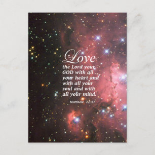 Matthew 22:37 postkarte