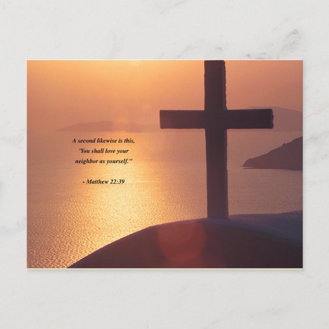 MATTHEW 22:39 POSTKARTE (Vorderseite)