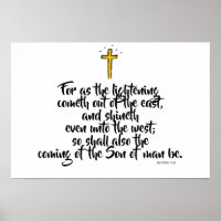 MATTHEW 24:27 "Denn wie der Blitz kommt.."