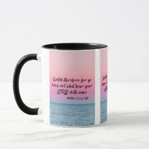 Matthew 24:42 KJV Bible Verse Pic Zwei-Tonen-Tasse Tasse