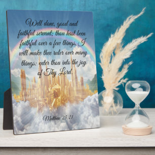 Matthew 25:21 fotoplatte