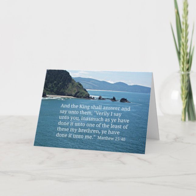 Matthew-25:40 und der König antworten… Karte (Vorderseite)