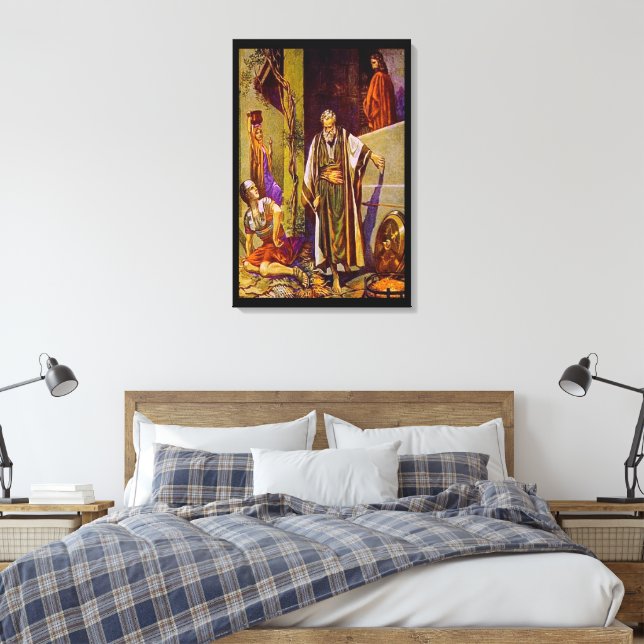 Matthew 26:69-75 Peter Denies Jesus Leinwand (Insitu (Schlafzimmer))