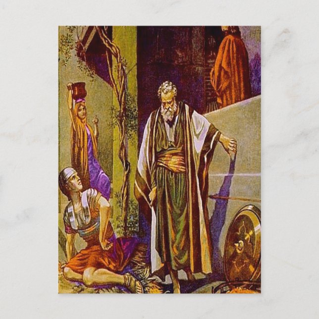 Matthew 26:69-75 Peter Denies Jesus Postcard Postkarte (Vorderseite)