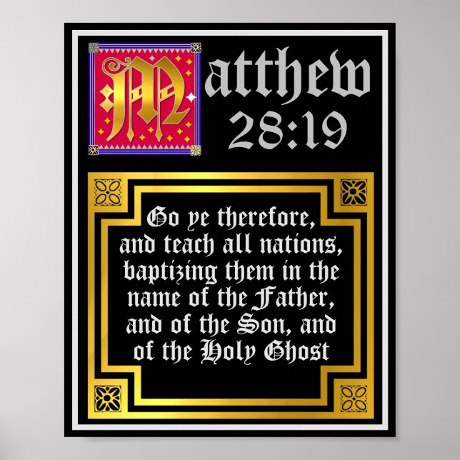 Matthew 28 19 Anführungszeichen für neue Tests Poster (Vorne)