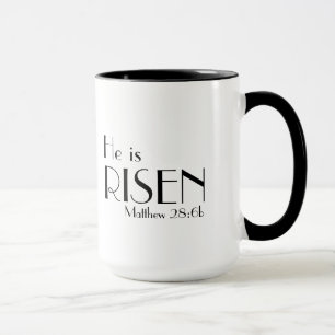 Matthew-28:6 b ist er gestiegene Bibel-Vers-Tasse Tasse