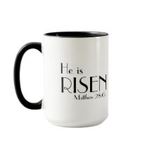 Matthew-28:6 b ist er gestiegene Bibel-Vers-Tasse