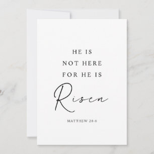 Matthew 28:6 Er ist Risen, Christlich Ostern Feiertagskarte