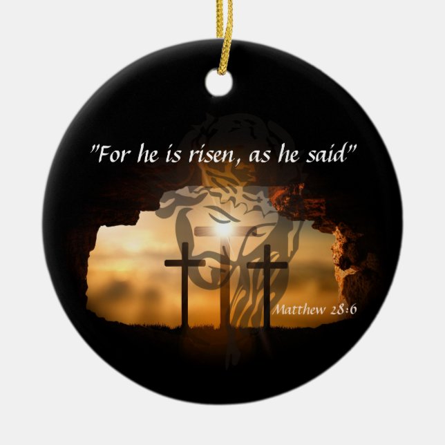 Matthew 28:6 keramik ornament (Vorne)
