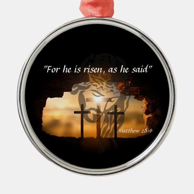 Matthew 28:6 ornament aus metall (Vorne)