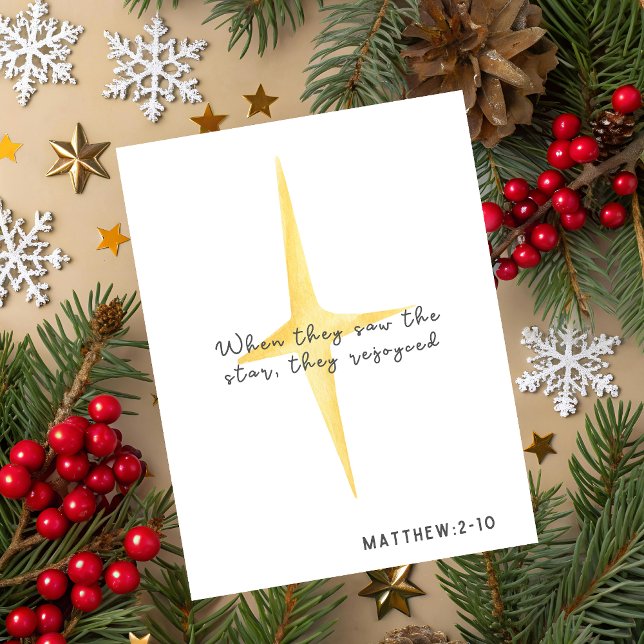 Matthew 2:10 Weihnachtskarte Feiertagskarte (Matthew 2:10 Christmas Greeting Card)