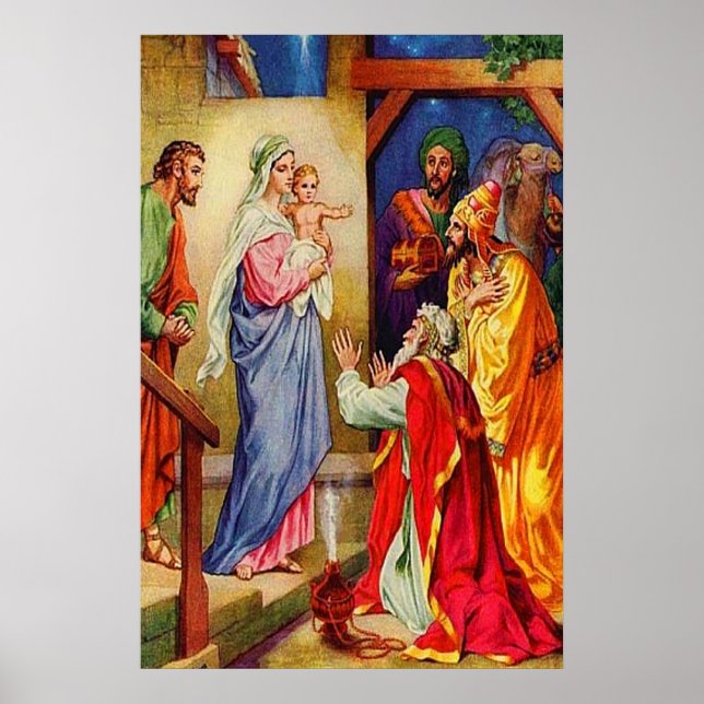 Matthew 2:1-12 Weisen Reisen nach Jesus Poster (Vorne)