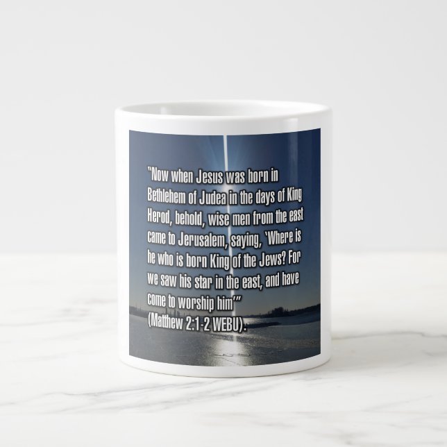 Matthew 2:1-2 WEBU-Tasse Jumbo-Tasse (Vorderseite)
