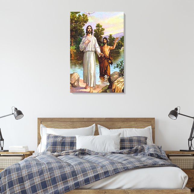 Matthew 3:13-17 Jesus ist getaufte Leinwand (Insitu (Schlafzimmer))