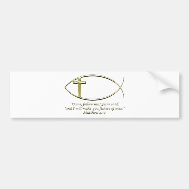 Matthew-4:19 Autoaufkleber (Vorne)