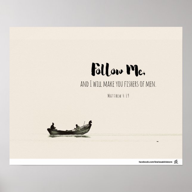 Matthew 4:19 - Fischer von Männern Poster (Vorne)