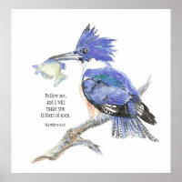 "Matthew 4:19" Fishers Men Bible Zitat Kingfisher