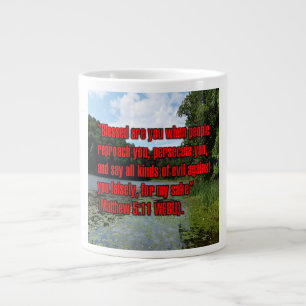 Matthew 5:11 WEBU-Tasse Jumbo-Tasse