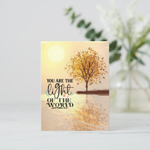 Matthew 5:14 Du bist das Licht der Weltbibel Postkarte