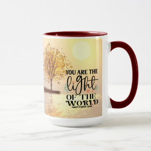Matthew 5:14 Du bist das Licht der Weltbibel Tasse