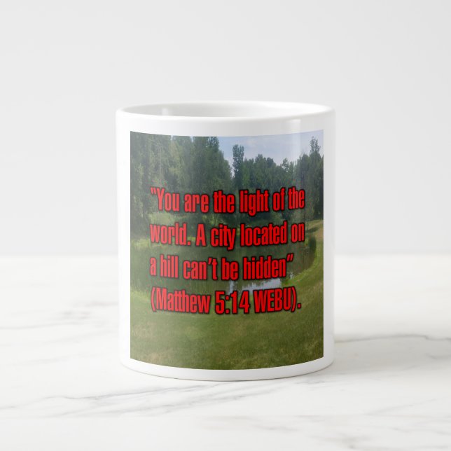 Matthew 5:14 WEBU Mug Jumbo-Tasse (Vorderseite)