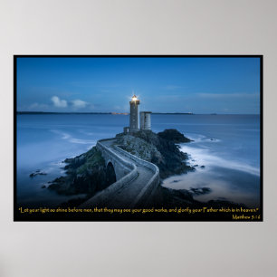 Matthew 5:16 Christlich Bibelverse-Poster Poster