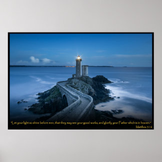Matthew 5:16 Christlich Bibelverse-Poster Poster
