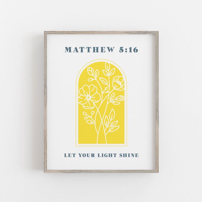 Matthew 5:16 Lass Your Light Shine Christlich Art Poster (Von Creator hochgeladen)