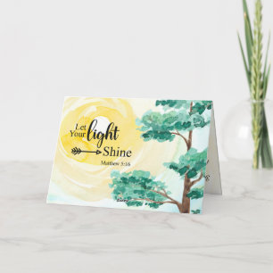 Matthew 5:16 Lasse deine helle Bibel Christlich Karte