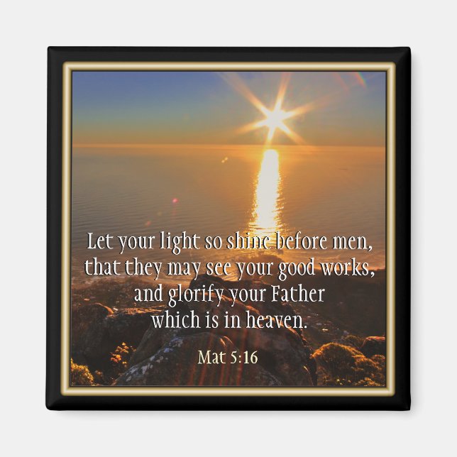 Matthew 5:16 Skriptmagnet Magnet (Vorne)