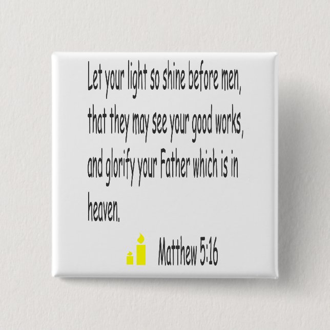 Matthew-5:16knopf Button (Vorderseite)