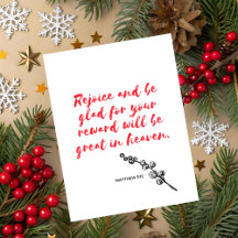 Matthew 5:1 Schrift Weihnachts-Grußkarte