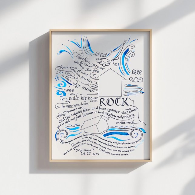 Matthew 5 24 27 Haus am Rock Bible Verse Poster (Von Creator hochgeladen)