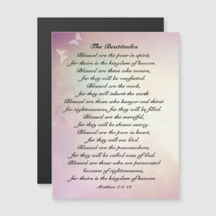 Matthew 5:3-10 Jesus' Beatitudes Magnetkarte