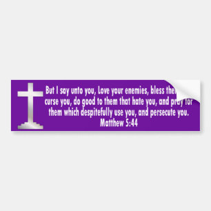 Matthew 5 44 autoaufkleber