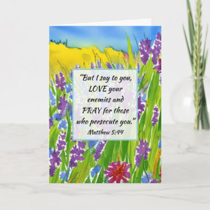 Matthew 5:44 Ich sage dir Liebe deine Feind-Bibel Karte