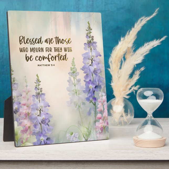 Matthew 5:4 Gesegnet sind diejenigen, die Beileid  Fotoplatte (Seite)