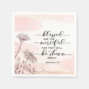 Matthew 5:7 Gesegnet sind die barmherzige Bibelver Serviette