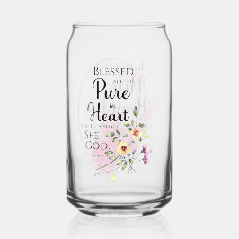 Matthew 5:8 Gesegnet sind die Reine in Herz Blume Dosenglas