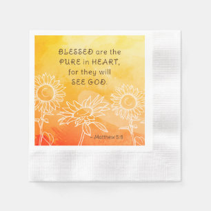 Matthew 5 8 Gesegnet sind reine in Heart Bible Ver Serviette