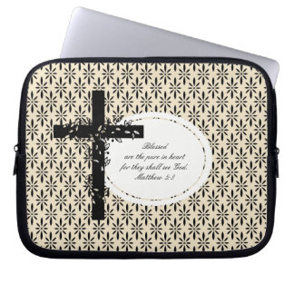 Matthew 5:8 Notebook- oder Netbook Carrier Sleeve