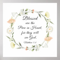 Matthew 5:8 Selig ist die Reine in der Herzbibel