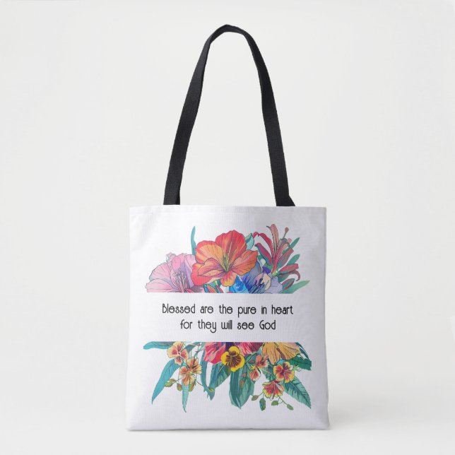 Matthew 5:8 Tote Bag (Vorderseite)