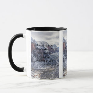 Matthew 5:9 Bibelverse Zwei-Tonen-Tasse Tasse