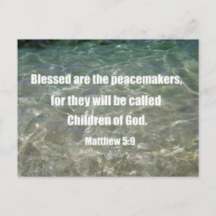 Matthew 5:9 postkarte