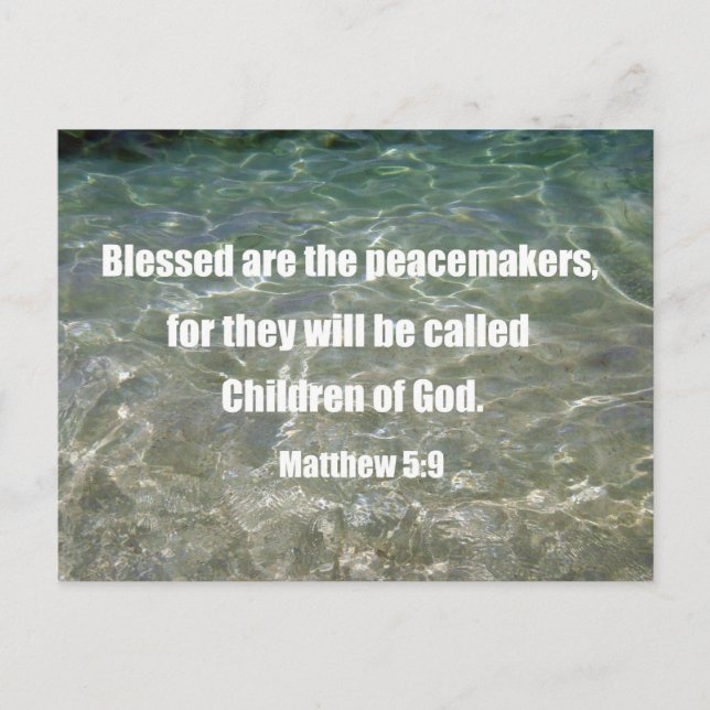 Matthew 5:9 postkarte (Vorderseite)