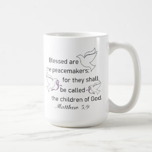 Matthew 5:9 Seligen sind die Peacemaker Kaffee Tas Kaffeetasse