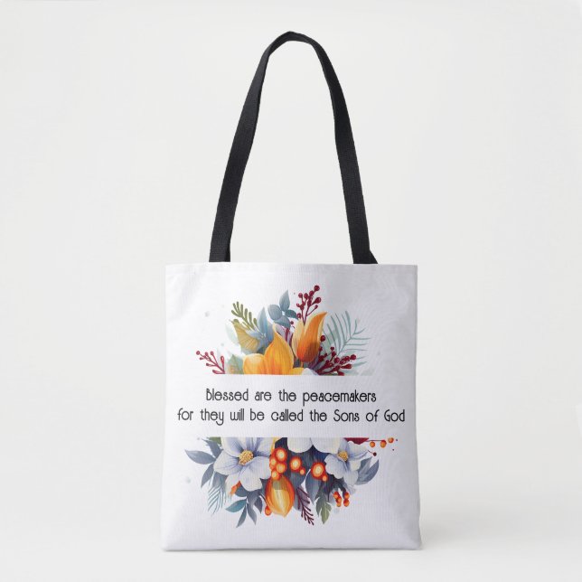 Matthew 5:9 Tote Bag (Vorderseite)