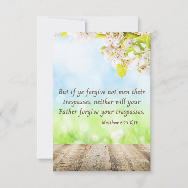 Matthew 6:15 KJV Bible Scripture Pic Greeting Karte (Vorderseite)