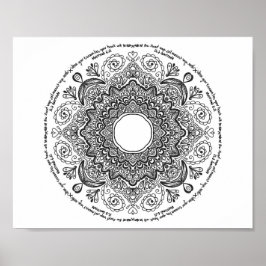 Matthew 6:21, inspirierende Farbmandala Poster